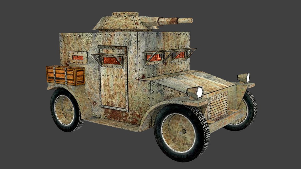 Paper Armoured Car Cycles rendered.blend preview image 1
